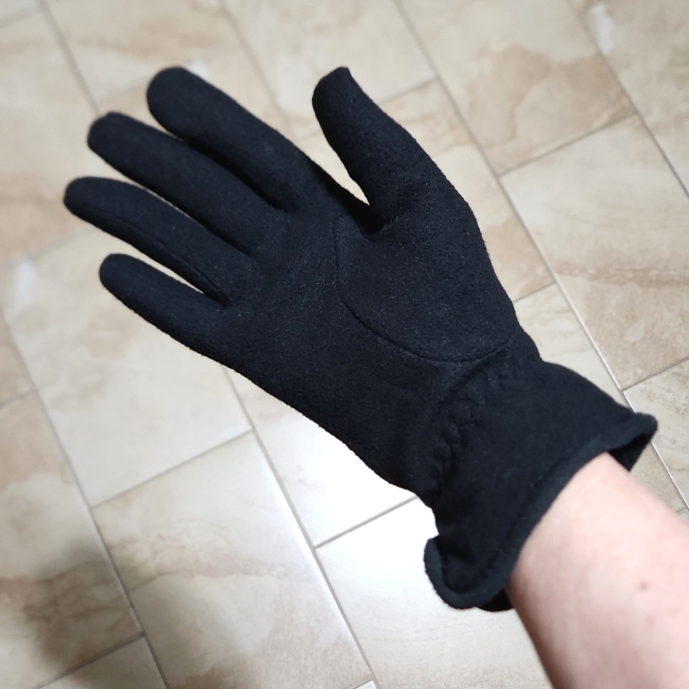 Grandoe Ladies Fleece & Polartec Gray & Black Gloves - Picture 8 of 10